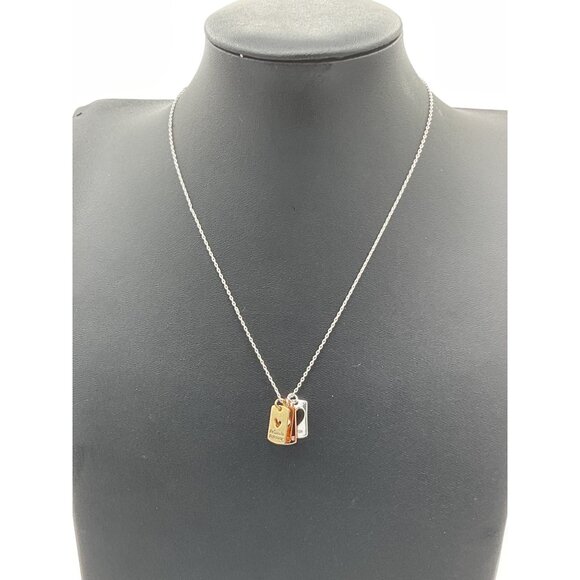 Mother Daughter Necklace Heart Charms Friendship Symbol Unwritten Brand - Picture 1 of 6